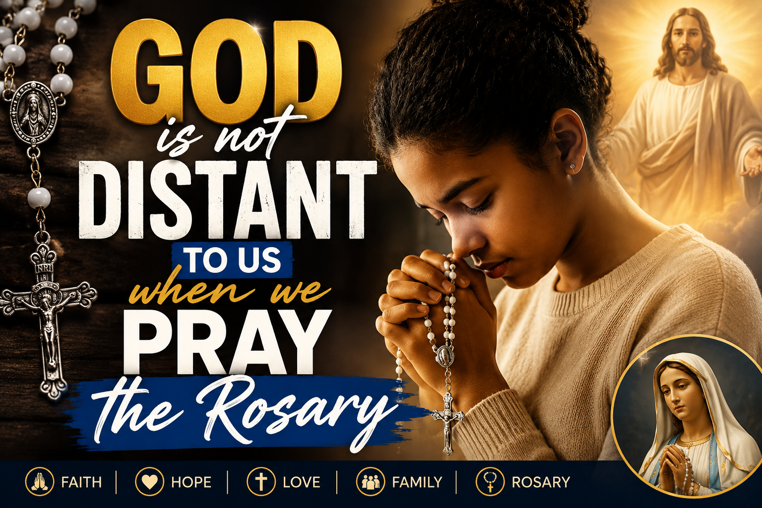 God is not distant to us when we pray the rosary